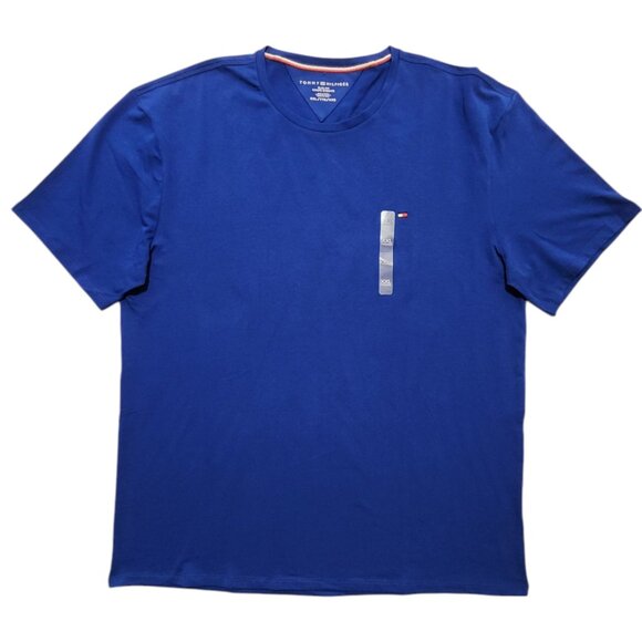 Men's Tommy Hilfiger Slim Fit T-Shirt Short-Sleeve Blue 2XL - Picture 1 of 8